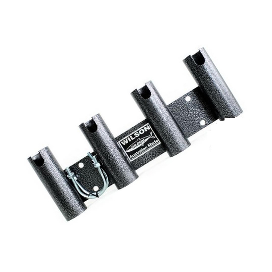 Rod Holders And Rod Rests Wilson Bull Bar Rod Holder Black Hammertone Aluminium 4 Hole 2 Rod Holders And Rod Rests Wilson Bull Bar Rod Holder Black Hammertone Aluminium 4 Hole - Image 2