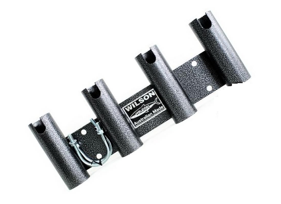Rod Holders And Rod Rests Wilson Bull Bar Rod Holder Black Hammertone Aluminium 4 Hole 1 Rod Holders And Rod Rests Wilson Bull Bar Rod Holder Black Hammertone Aluminium 4 Hole