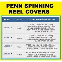 PENN Neoprene Spinning Reel Cover - 3 Sizes To Choose From - Med, Lge, X-lge. 9 PENN Neoprene Spinning Reel Cover - 3 Sizes To Choose From - Med, Lge, X-lge. -Reels outlet store penn spin cover med 3